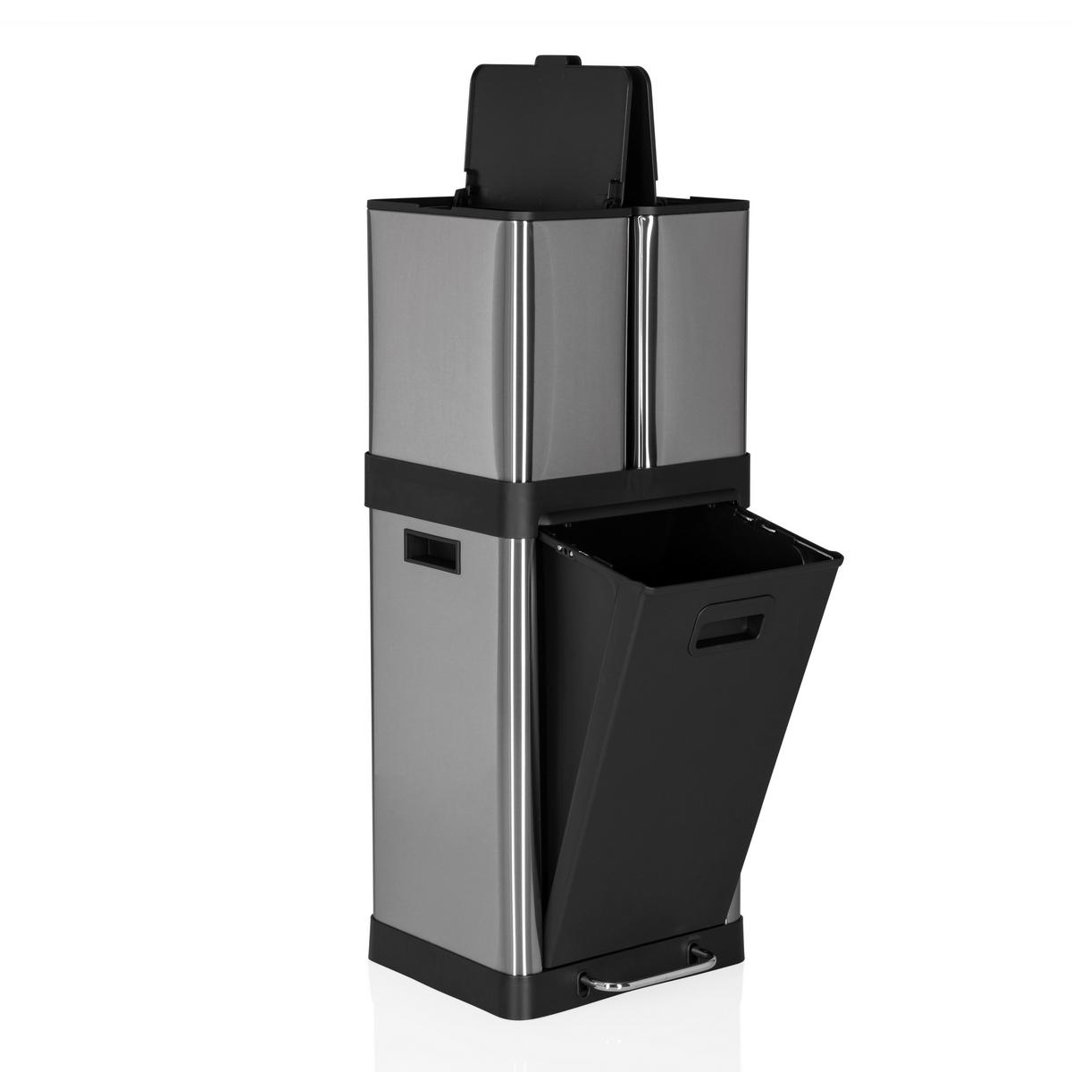 ABFALLEIMER Clean B: 31,5cm - MODERN, Kunststoff/Metall (31,5/78,5/31,5cm) - MID.YOU
