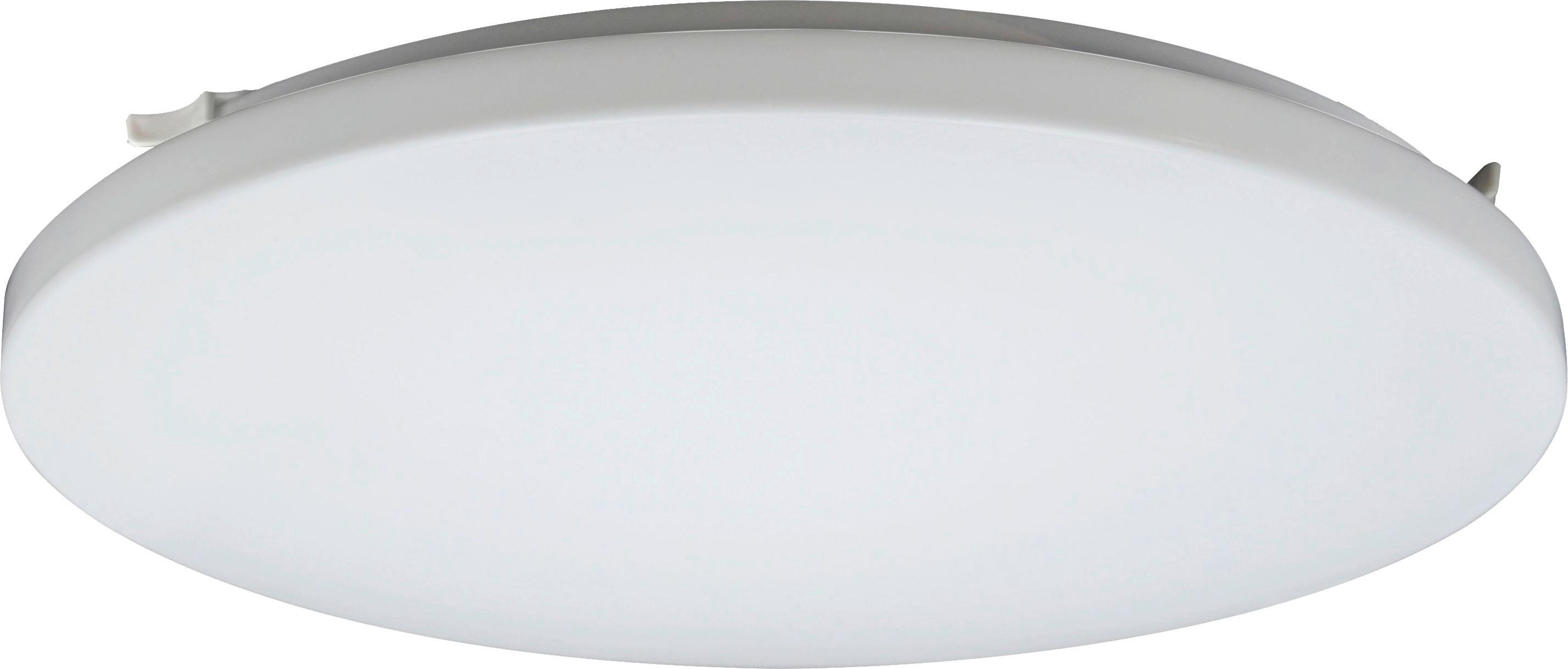 Led-deckenleuchte Ø 33 Cm, Rund, 1-Flammig - Weiß, Basics, Kunststoff/Metall (33/5,7cm)