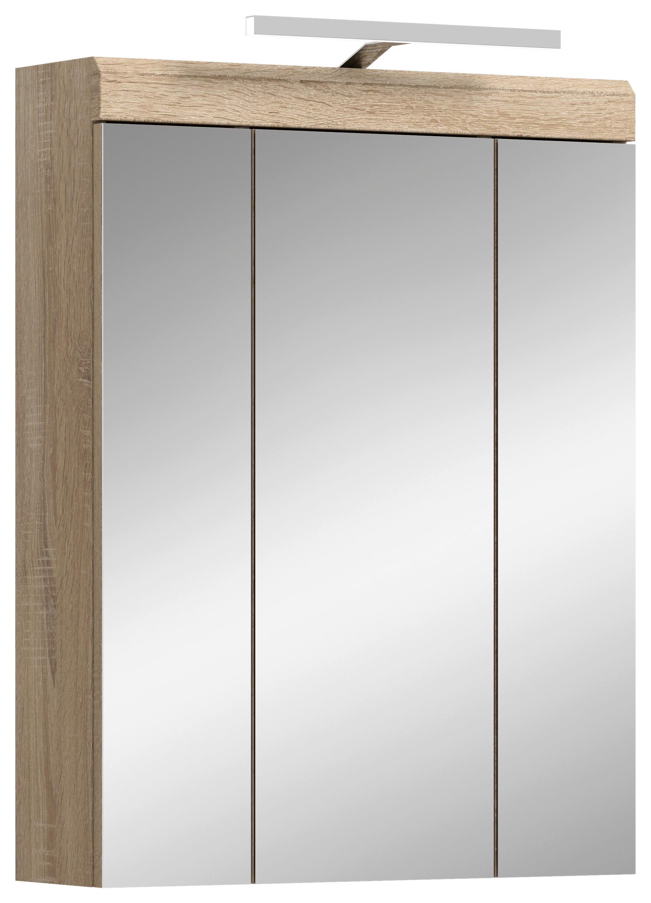 Spiegelschrank Lambada Sonoma Eiche Dekor B: 60 Cm - Sonoma Eiche, MODERN, Glas/Holzwerkstoff (60/79/37cm) - MID.YOU