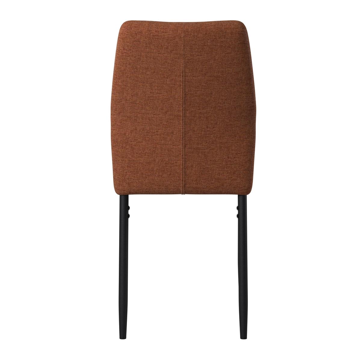 Vierfußstuhl Augusta Webstoff Braun - Schwarz/Braun, KONVENTIONELL, Textil/Metall (45/87/56.5cm)