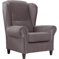 Ohrensessel Baron Dunkelgrau B: 94 cm - Dunkelgrau/Schwarz, Design, Textil (94/112/92cm) - MID.YOU