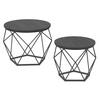 Couchtischset Schwarz B: 50 Cm - Schwarz, Trend, Holzwerkstoff/Metall (50/50/40,6cm) - MID.YOU