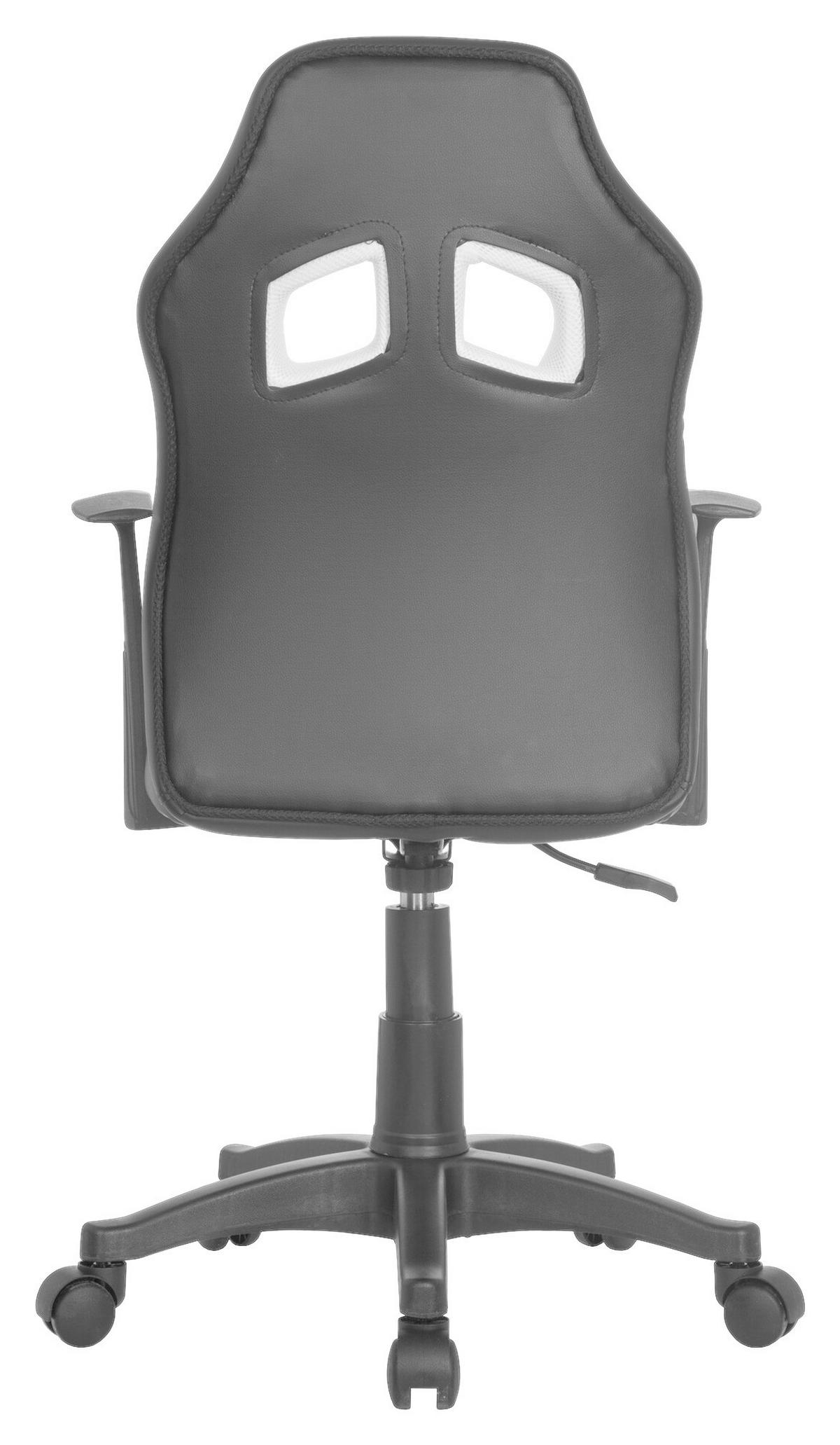 Jugenddrehstuhl Kid Raver Al Weiß/Schwarz - Schwarz/Weiß, Basics, Kunststoff (54/90-100/48cm) - MID.YOU