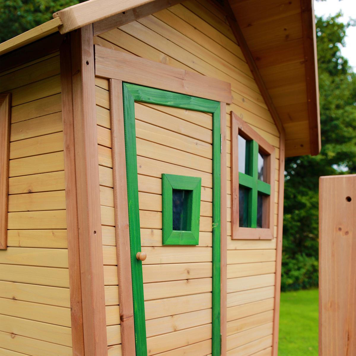 Spielhaus A030.045.90 - Weiß/Braun, KONVENTIONELL, Holz/Kunststoff (264/203/177cm) - Ambia Garden