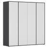 Drehtürenschrank Nabila Grau Weiß B: 187 cm - Weiß/Grau, MODERN, Holzwerkstoff (187/194/53cm) - Rauch Möbel