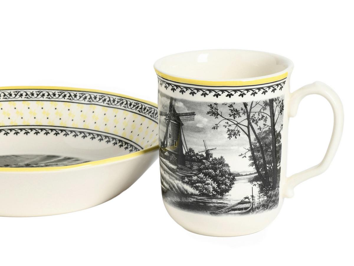 Kombiservice Windmühle Multicolor 16-teilig - Multicolor, Basics, Keramik - Creatable
