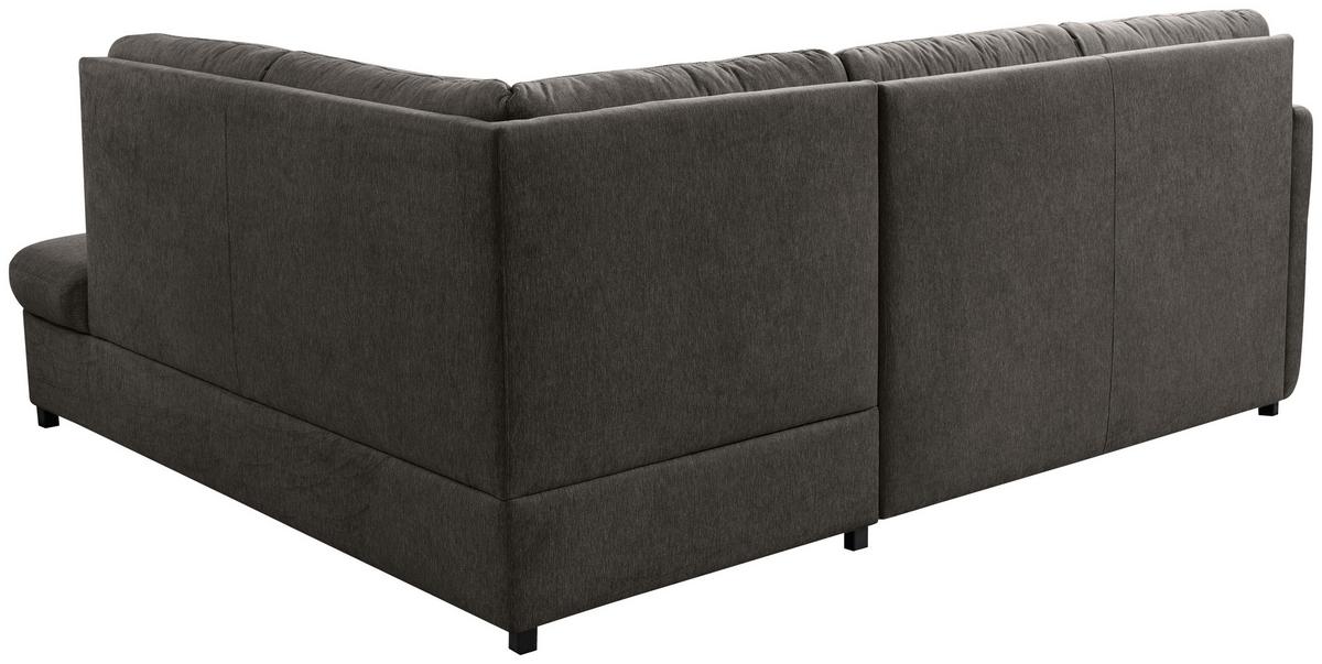 Ecksofa Gusto Braun S: 240x200 cm - Greige/Schwarz, Basics, Textil (240/200cm)