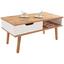 Konferenční Stolek Turin - bílá/barvy dubu, Moderní, dřevo/dřevěný materiál (110/50/50cm)