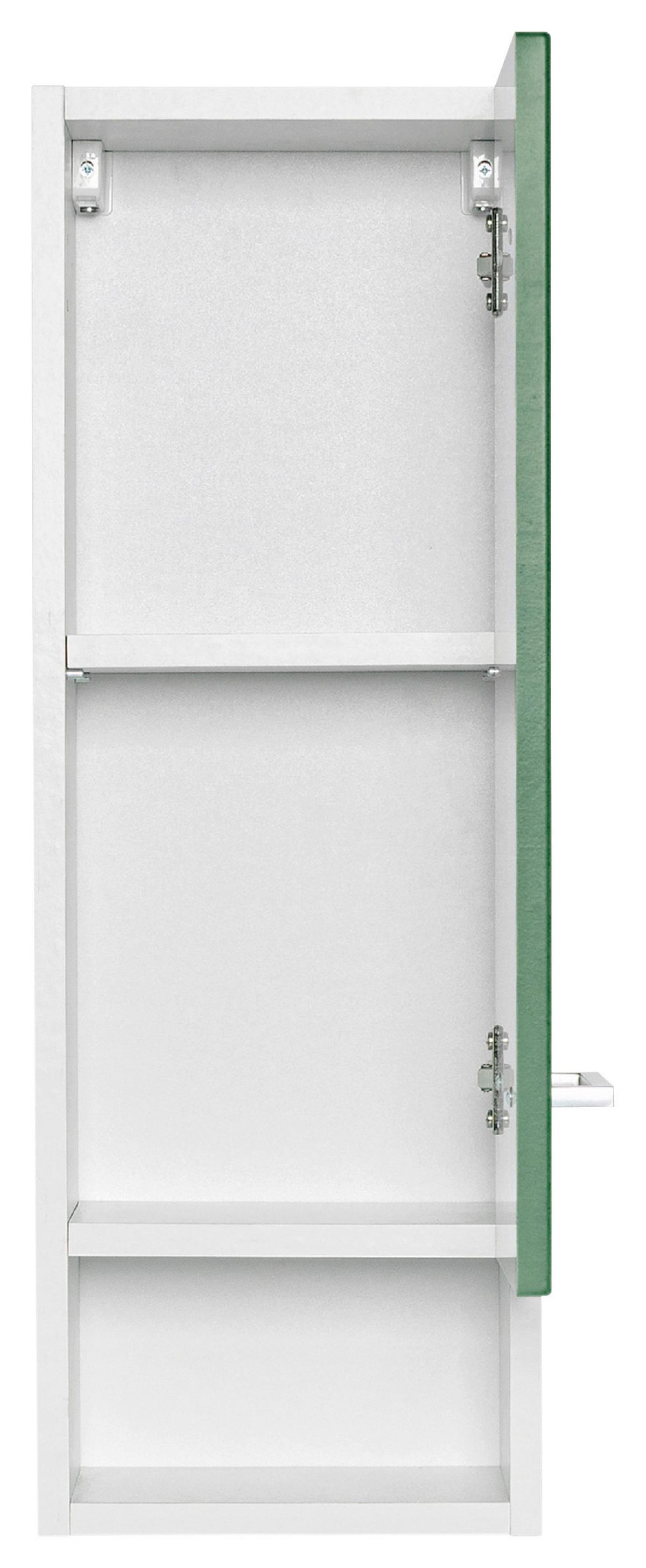 Hängeschrank Riga Weiß/grün B: 25 Cm - Weiß/Grün, MODERN, Holzwerkstoff (25/71/20cm) - Held