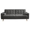 Schlafsofa Mit Bettkasten Und Kissen Fjord, Webstoff - Schlammfarben/Eichefarben, MODERN, Holzwerkstoff/Textil (222/86/90cm) - MID.YOU