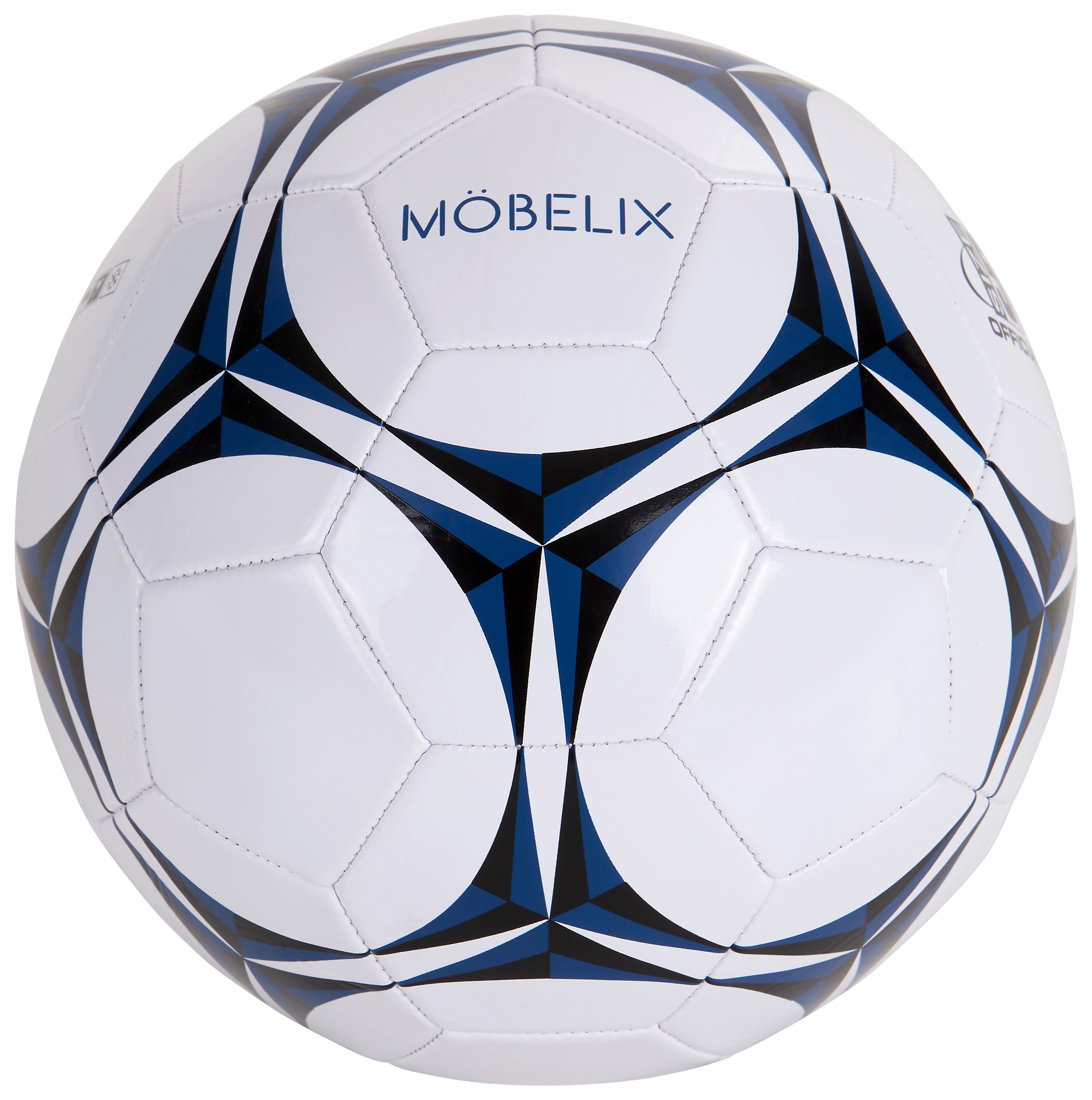 Fußball Bobby, Umfang: 67-69 Cm, D:  Ca 22 Cm - Blau/Schwarz, KONVENTIONELL, Kunststoff (22cm)
