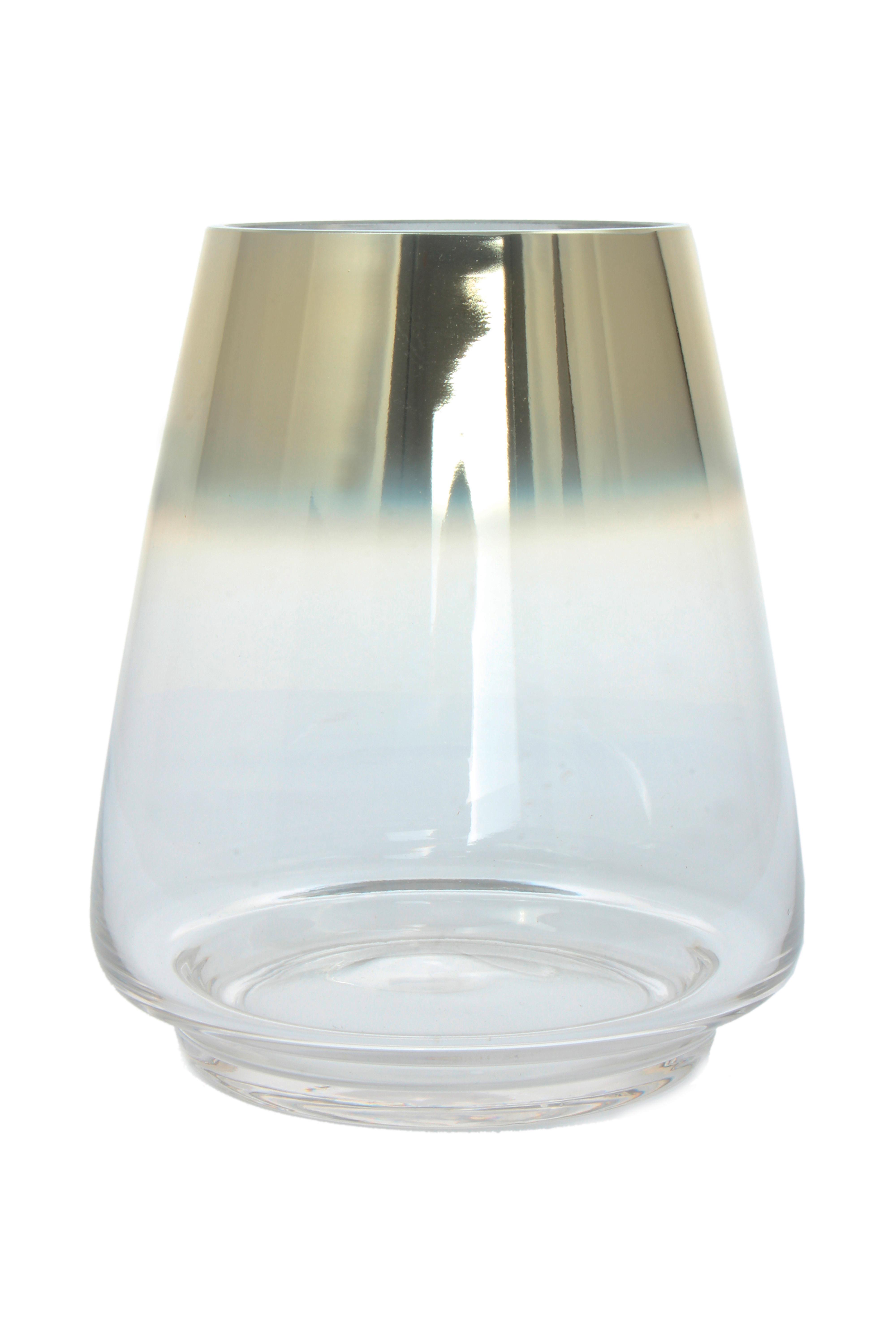 Vase Saigon Bauchig Glas Goldfarben H: 18,5 cm - Goldfarben, Design, Glas (16/18,5/16cm)