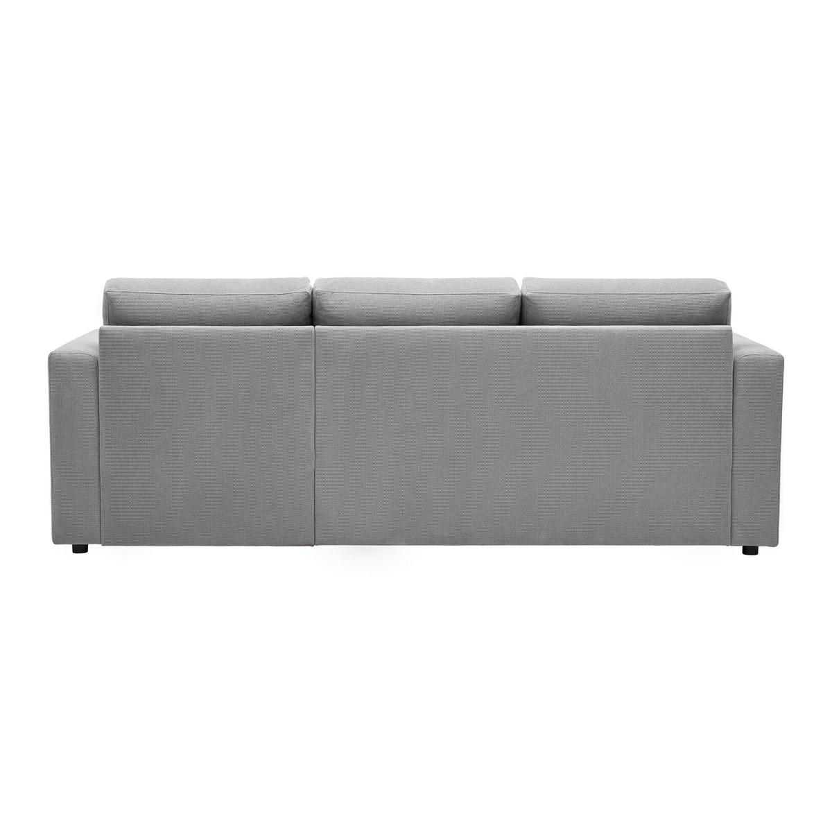 Rohová sedačka VIKTOR, oboustranná, světle šedý velur - šedá/černá, Moderní, textil/plast (230/86/156cm) - Based
