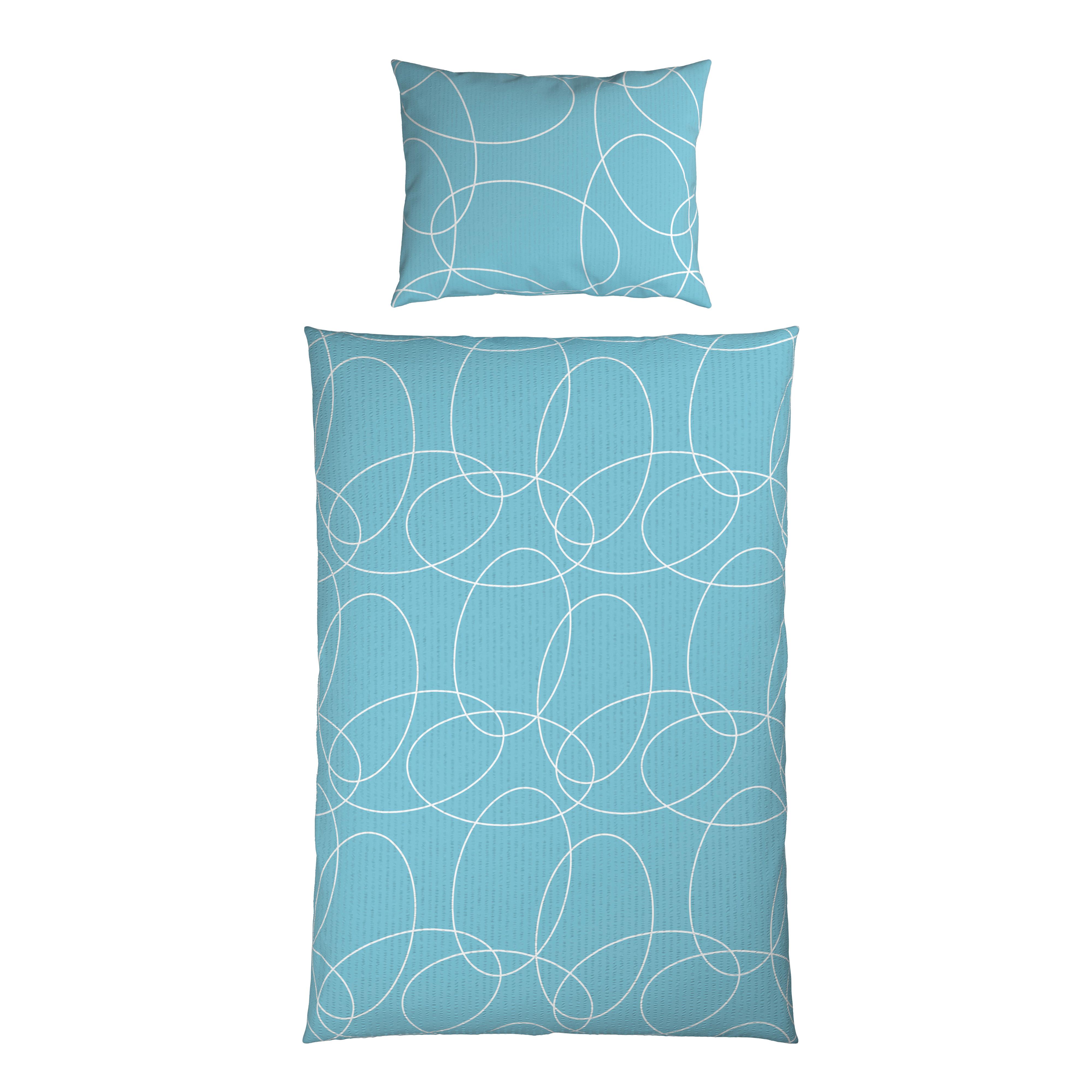 Bettwäsche Theresa - Blau, MODERN, Textil - Luca Bessoni