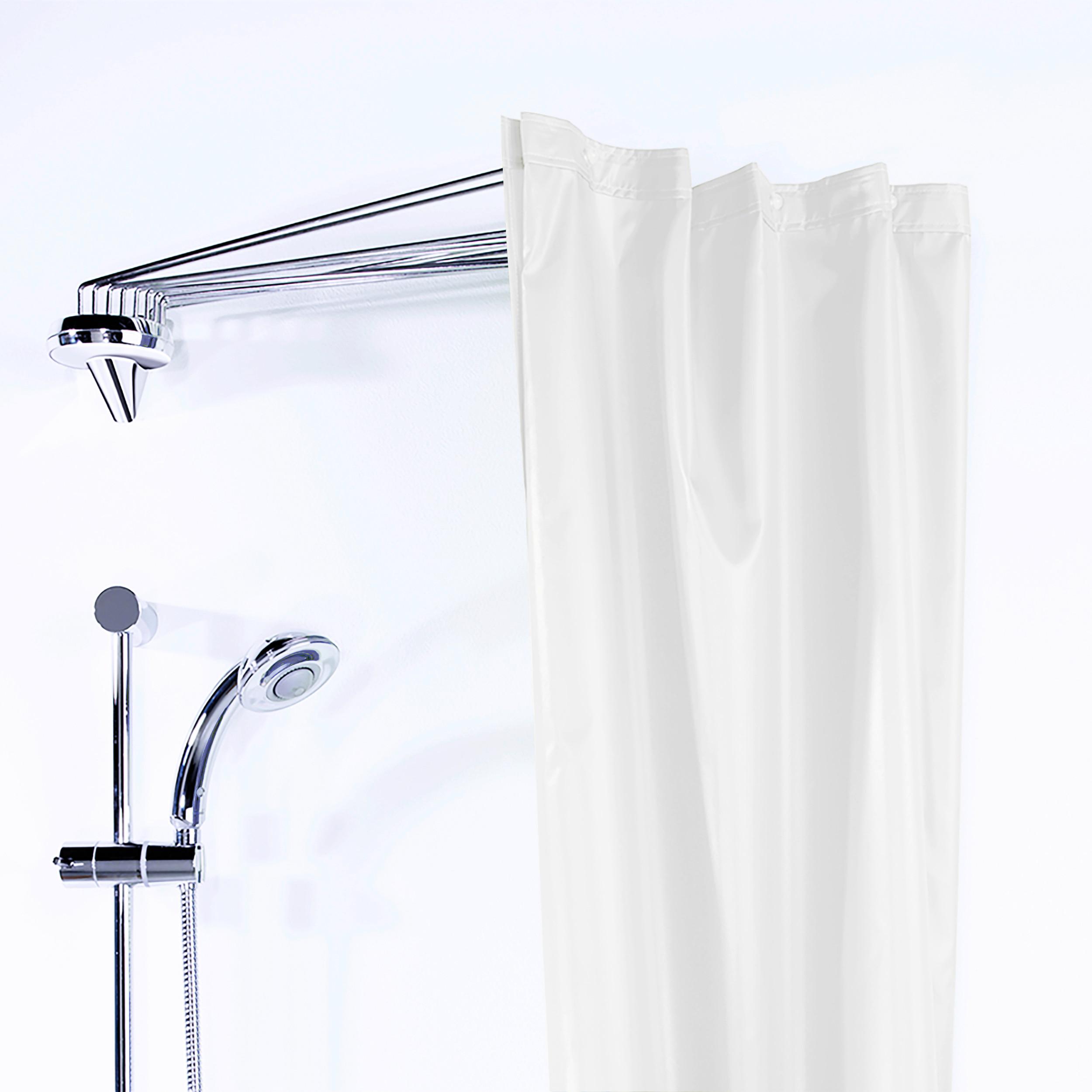Duschvorhang in Weiß Kunststoff - Weiß, Basics, Kunststoff (200/170cm) - Spirella