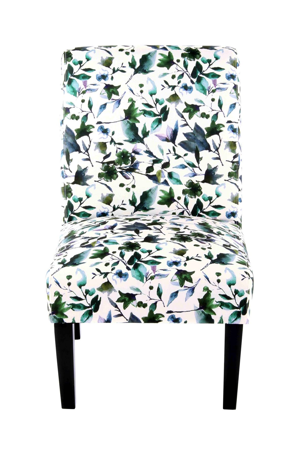 Stuhl Indira 100 Gemustert - Blau/Lila, Design, Holz/Textil (55/92/77cm) - Kayoom