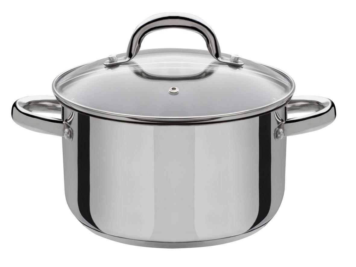 Kochtopfset Edelstahlfarben - Klar/Edelstahlfarben, Basics, Glas/Metall - GSW