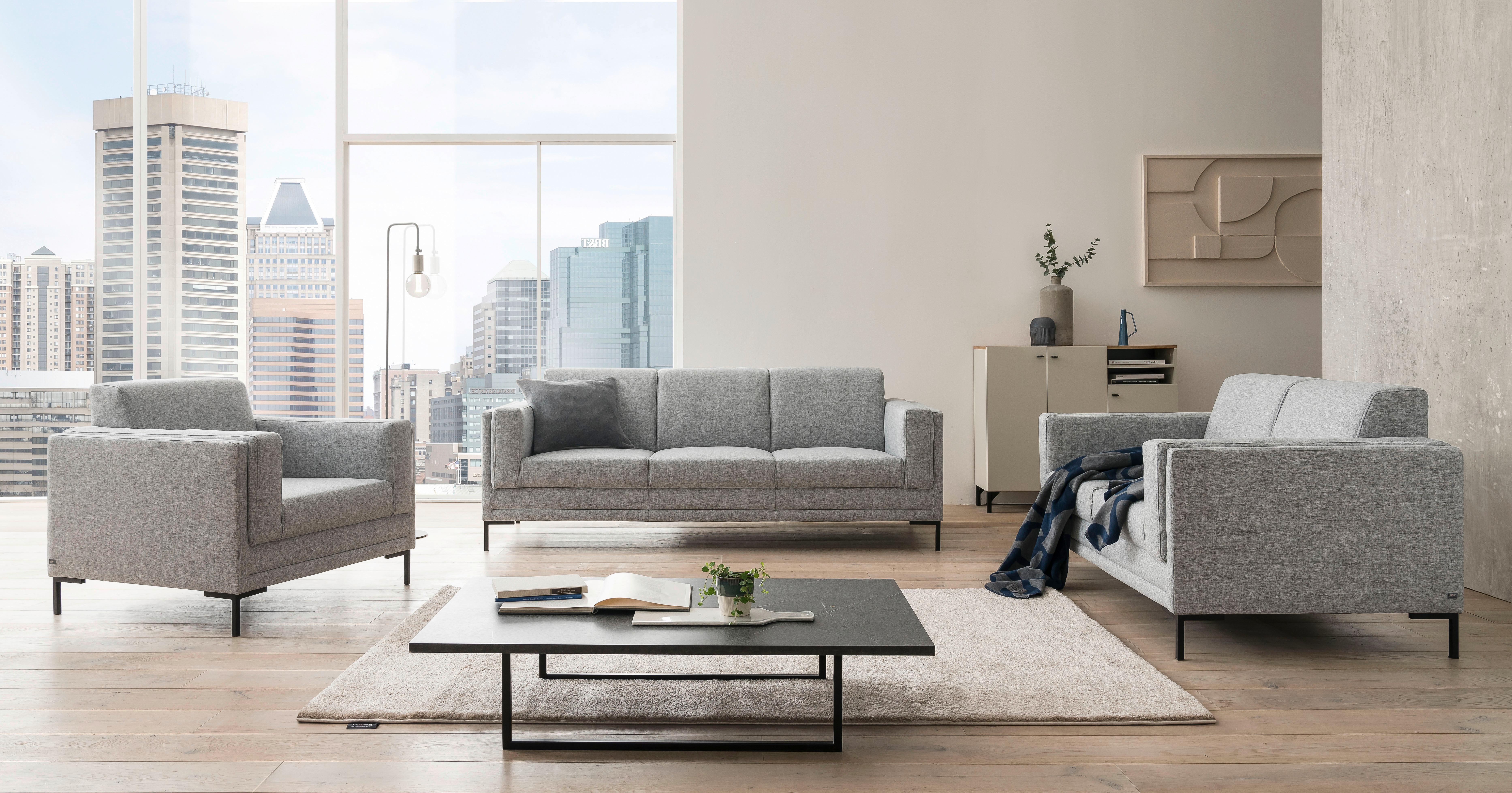 2-sitzer-sofa Looks Vii - Silberfarben/Schwarz, Design, Textil (155/82/90cm) - LOOKS by W.Joop