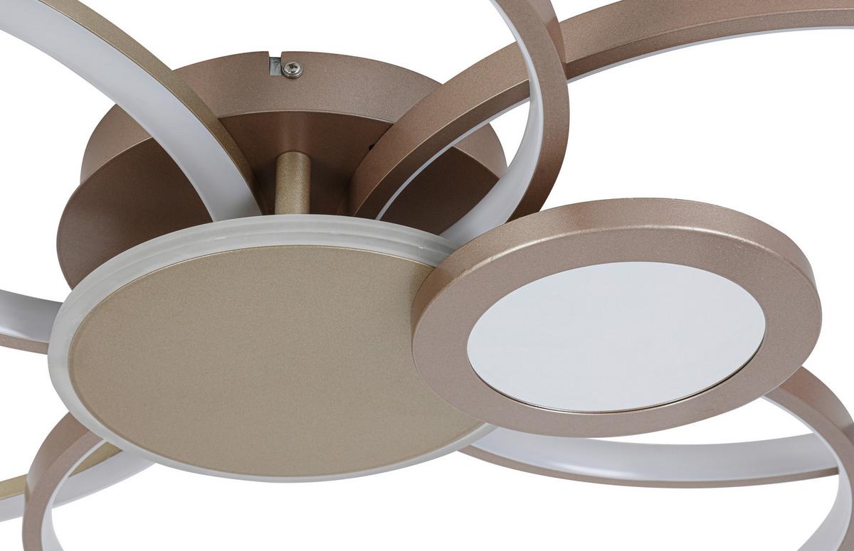 STROPNÍ LED SVÍTIDLO GENIAL - cappuccino/šampaňská, Moderní, kov/plast (80/64/9cm) - Mömax