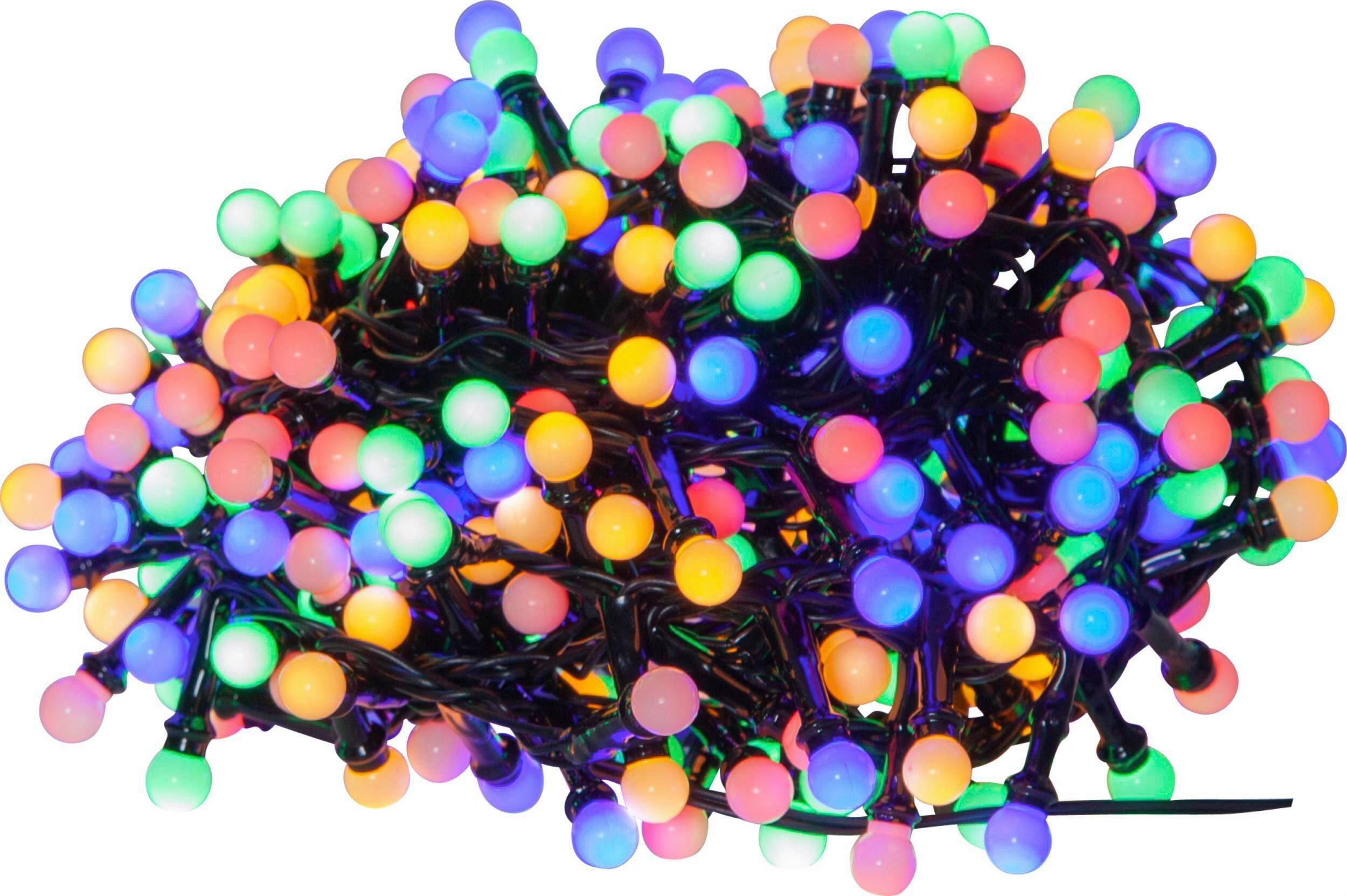 Lichterkette Multicolor Schwarz Länge: 1400 cm - Multicolor/Schwarz, Basics, Kunststoff (1400cm) - Eglo