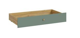 Ágyneműtartó Whenua 102,1/18,6 - tölgyfa színű/zsályazöld, Modern, faalapú anyag (102,1/18,6/53cm) - Mömax