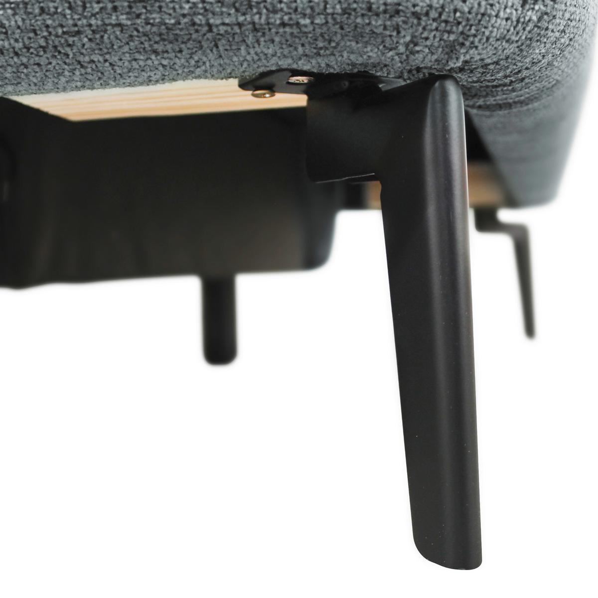Ecksofa mit Bettkasten Lagacy 260x192 cm Webstoff Grau - Schwarz/Grau, Design, Textil (260/192cm) - MID.YOU