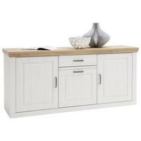 Sideboard 183 cm Brixen Eiche/Pinie Dekor - Eichefarben/Schwarz, Basics, Holzwerkstoff (183/85/50cm) - Livetastic