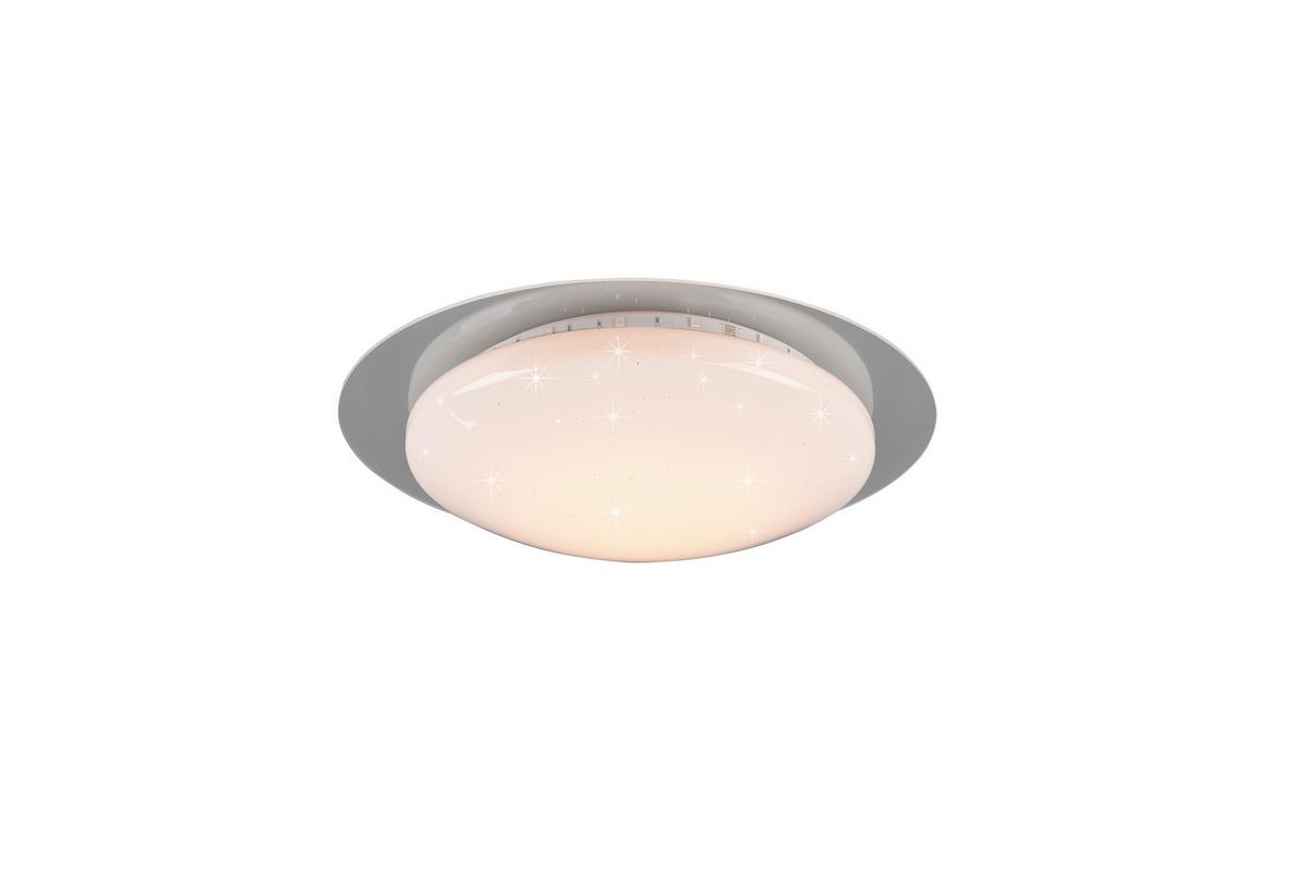 Led-deckenleuchte Ø 35 Cm Mit Sternenhimmel - Klar/Weiß, Basics, Kunststoff (35/8,7cm)