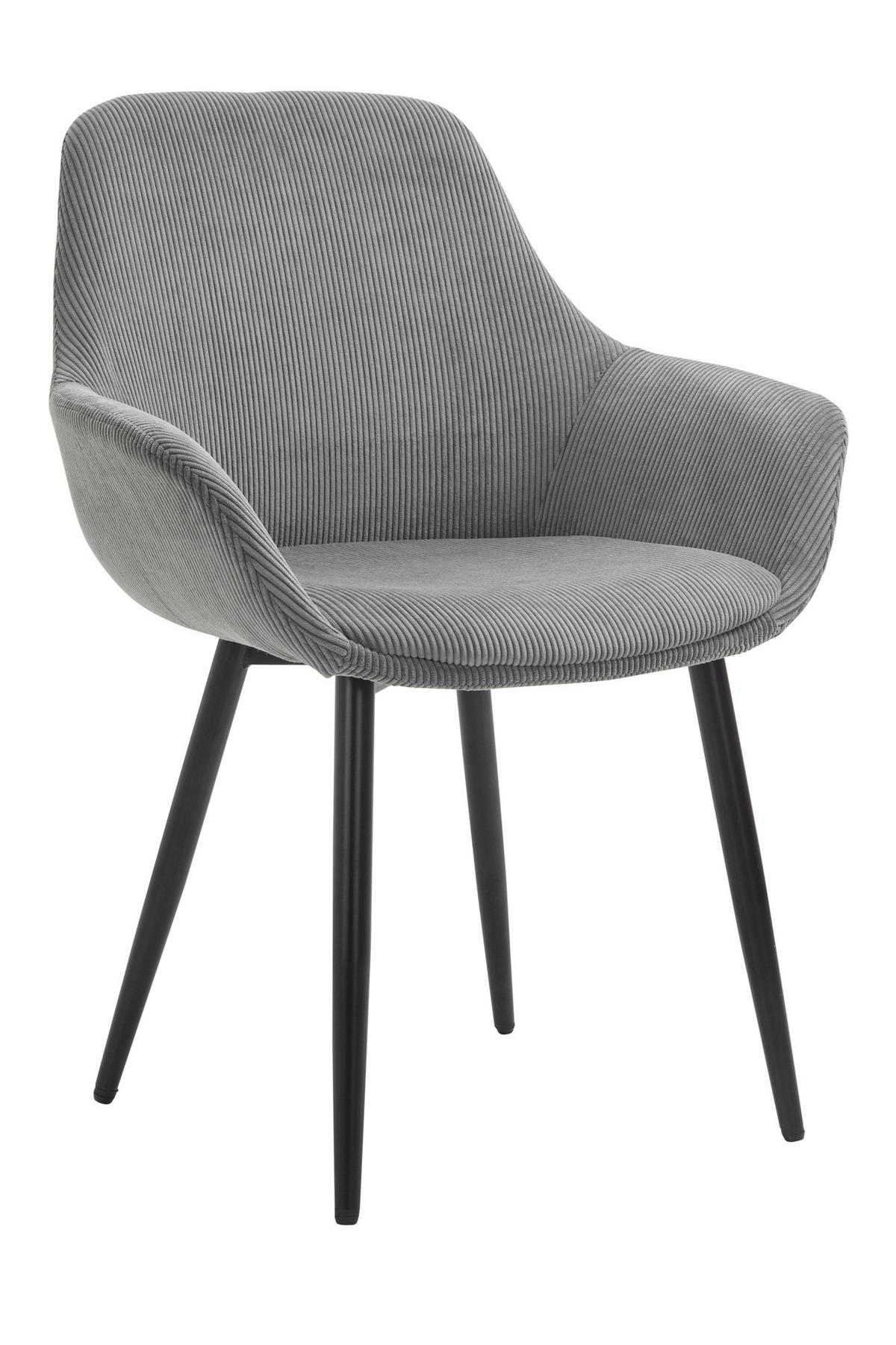 Tischgruppe Naturfarben/grau L: 160 Cm - Naturfarben/Grau, MODERN, Holz/Textil (160/85/76,5cm) - Livetastic