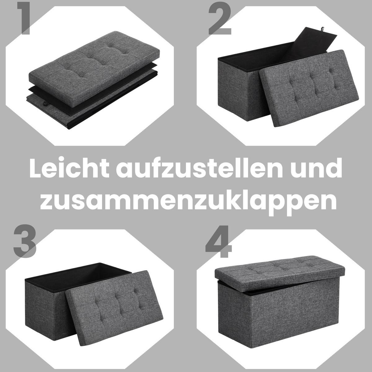 Sitzbox Grau B: 78 Cm - Grau, Basics, Holzwerkstoff/Textil (78/38/38cm)
