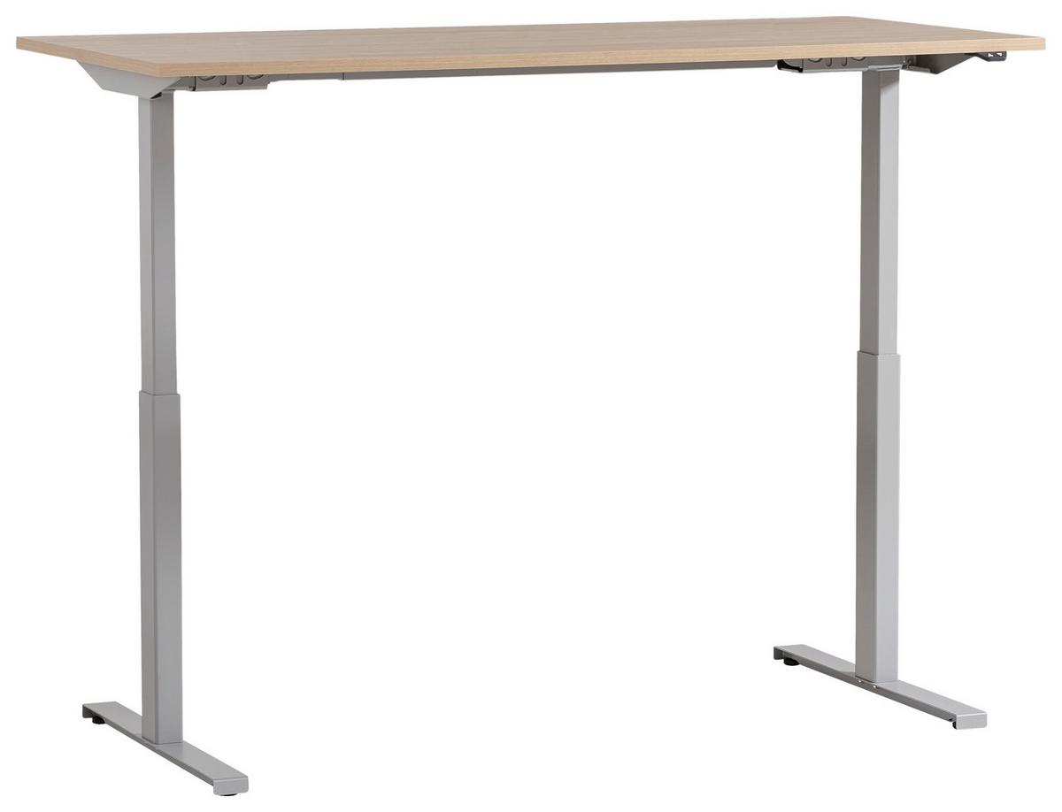 SCHREIBTISCH ANTERO 1600 - Eichefarben/Alufarben, MODERN, Holzwerkstoff/Metall (75/160/71cm) - MID.YOU