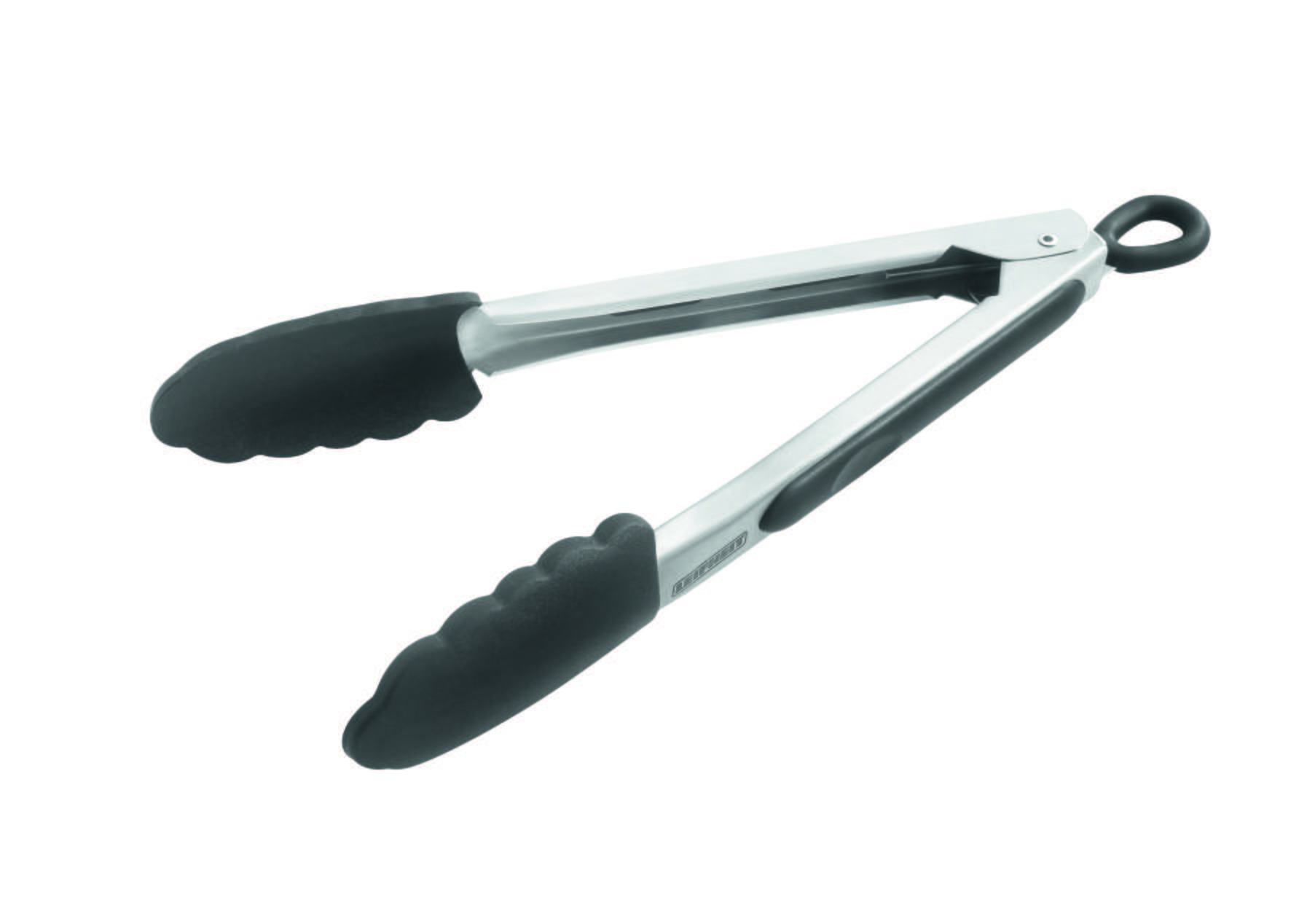 Küchenzange Schnappi L/B/H: ca. 29/4/4 cm - Edelstahlfarben/Schwarz, KONVENTIONELL, Kunststoff/Metall (29/4/4cm) - Leifheit