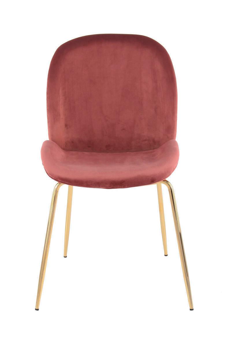 Sada židlí starorůžová - starorůžová/barvy mosazi, Moderní, kov/plast (47/90/59cm) - Kayoom