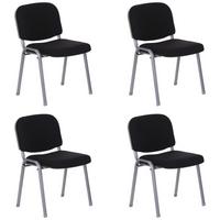 Besucherstuhl Xt 600 - Silberfarben/Schwarz, Basics, Textil/Metall (58/84/48cm) - MID.YOU