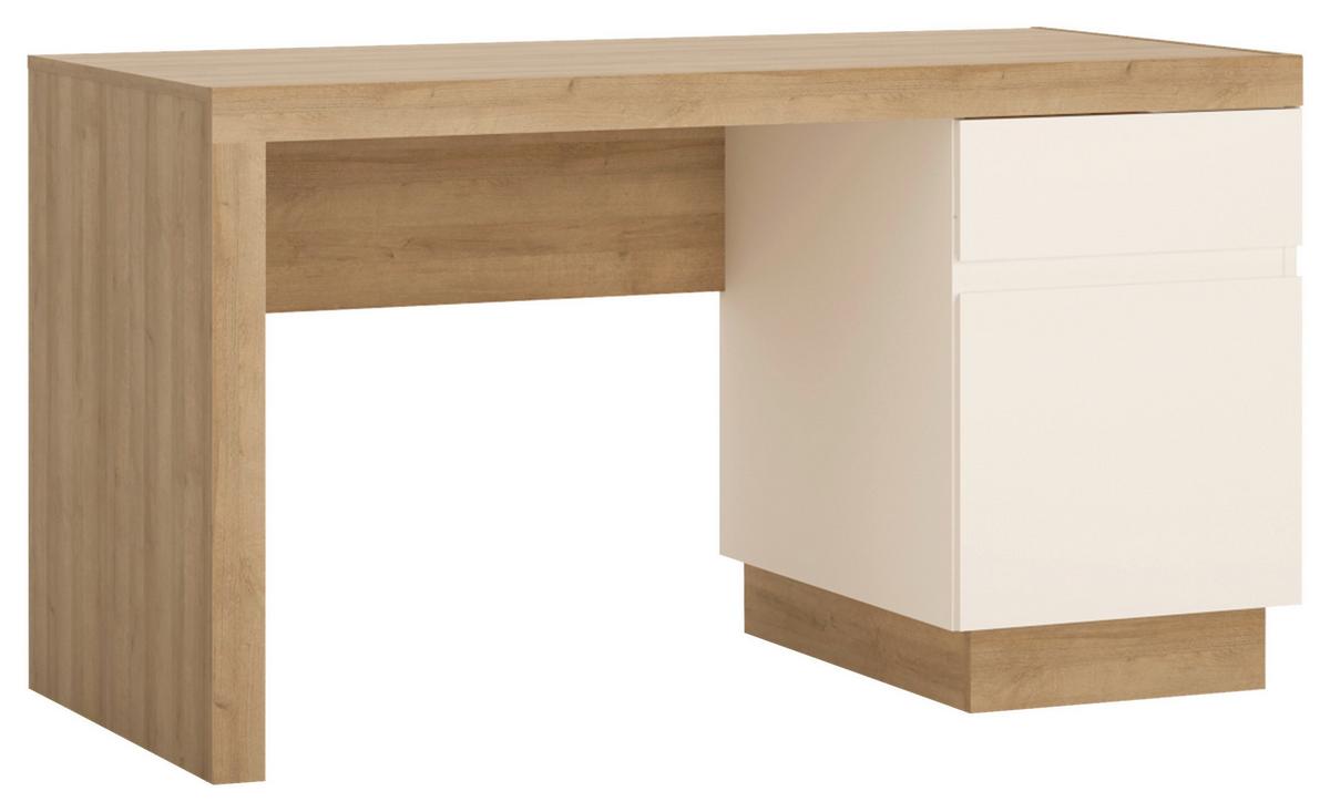 Íróasztal Lyon Hell 135/75 Cm - Modern, faalapú anyag (135/75/65cm)