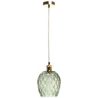 Hängeleuchte Corona Grün B: 18 cm - Grün, Basics, Glas (18/18/27cm) - Kayoom