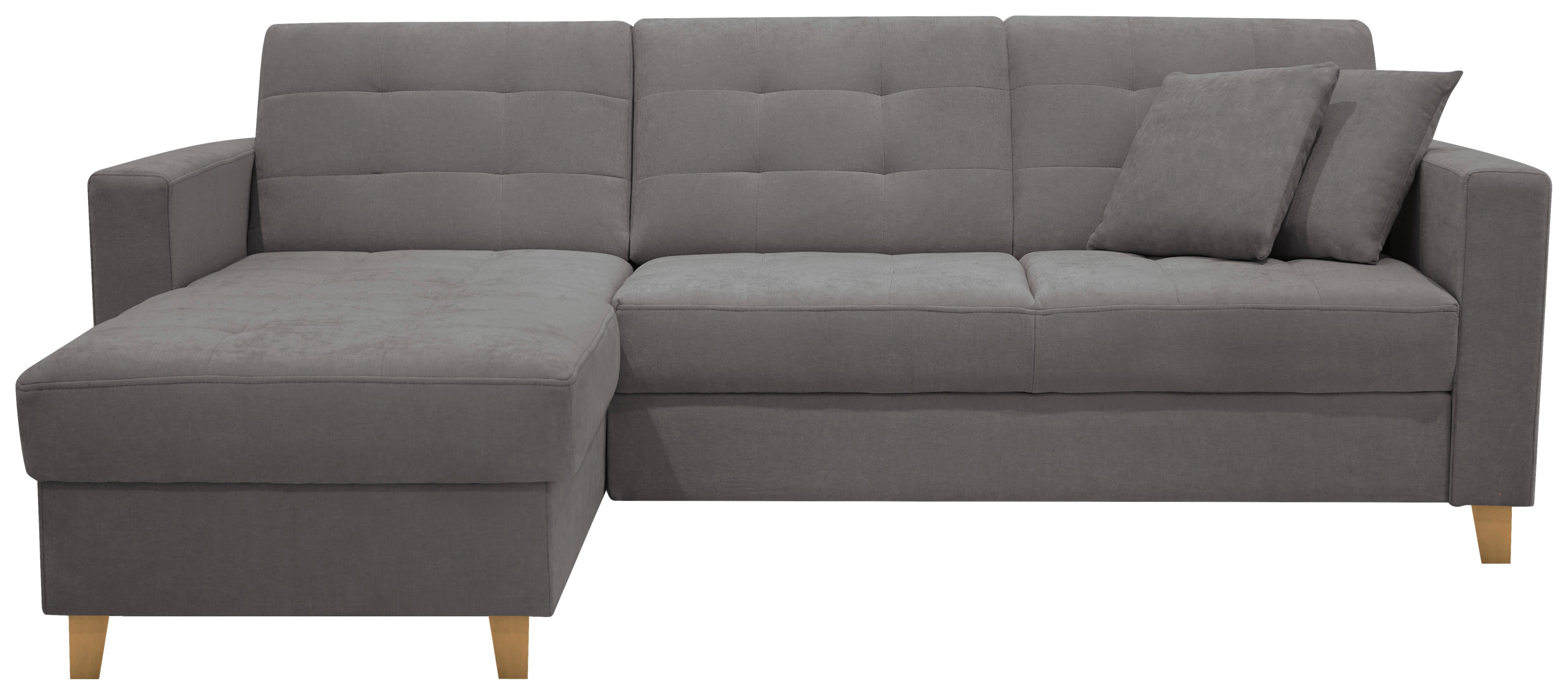 Rohová sedačka BJORN, oboustranná, šedohnědá žinylka - přírodní barvy/šedohnědá, Design, dřevo/textil (160/231cm) - Luca Bessoni