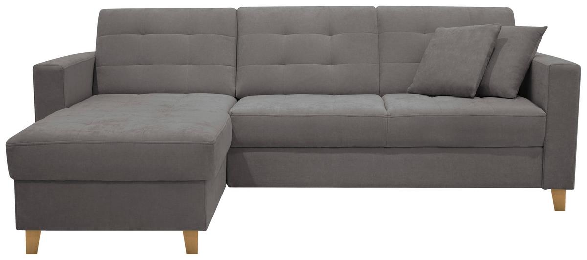 Rohová sedačka BJORN, obojstranná, sivohnedá ženilka - prírodná farba/taupe, Design, drevo/textil (160/231cm) - Luca Bessoni