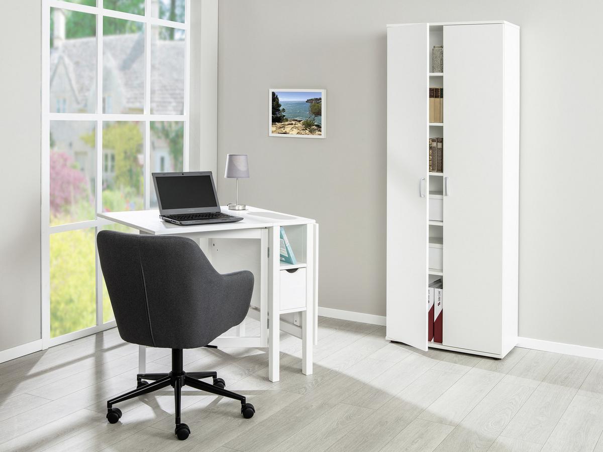 Mehrzweckschrank Arconati B: 70 Cm Weiß - Schwarz/Weiß, Basics, Holzwerkstoff (70/189/34cm) - MID.YOU