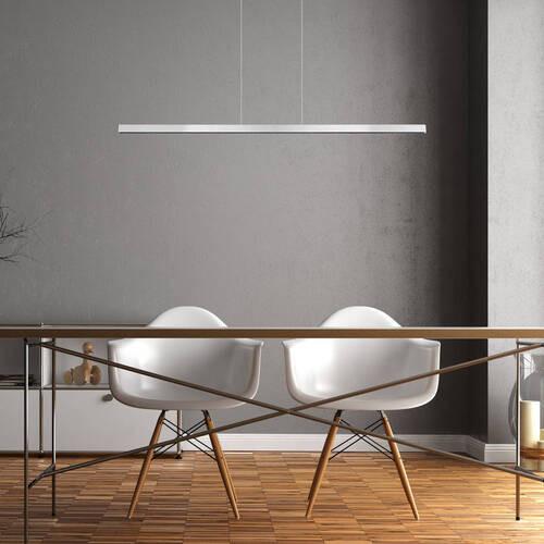 LED-Hängeleuchte 17013h Dentsy - Schwarz/Alufarben, KONVENTIONELL, Metall (120/9/120cm) - Globo