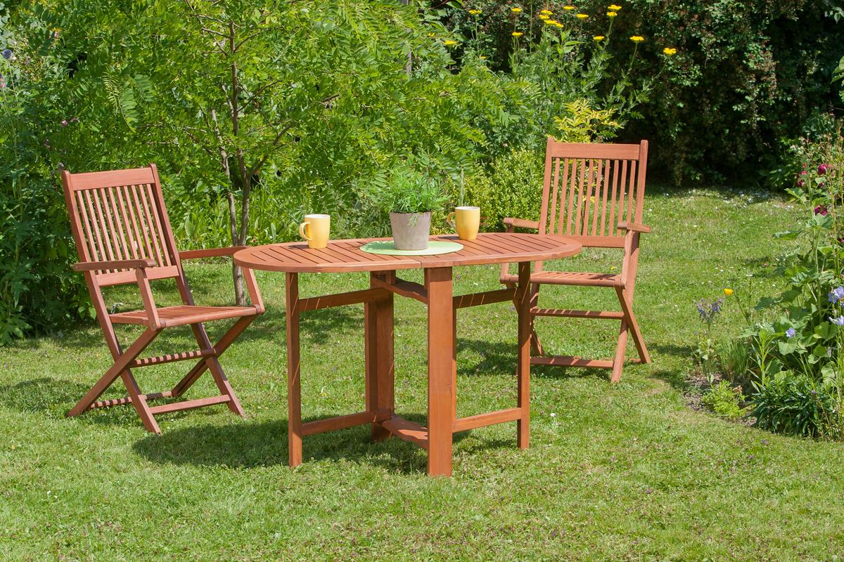 Gartentisch Klappbar Eukalyptusholz L: 120 cm - Naturfarben, KONVENTIONELL, Holz (120/74/60cm) - Gardenson