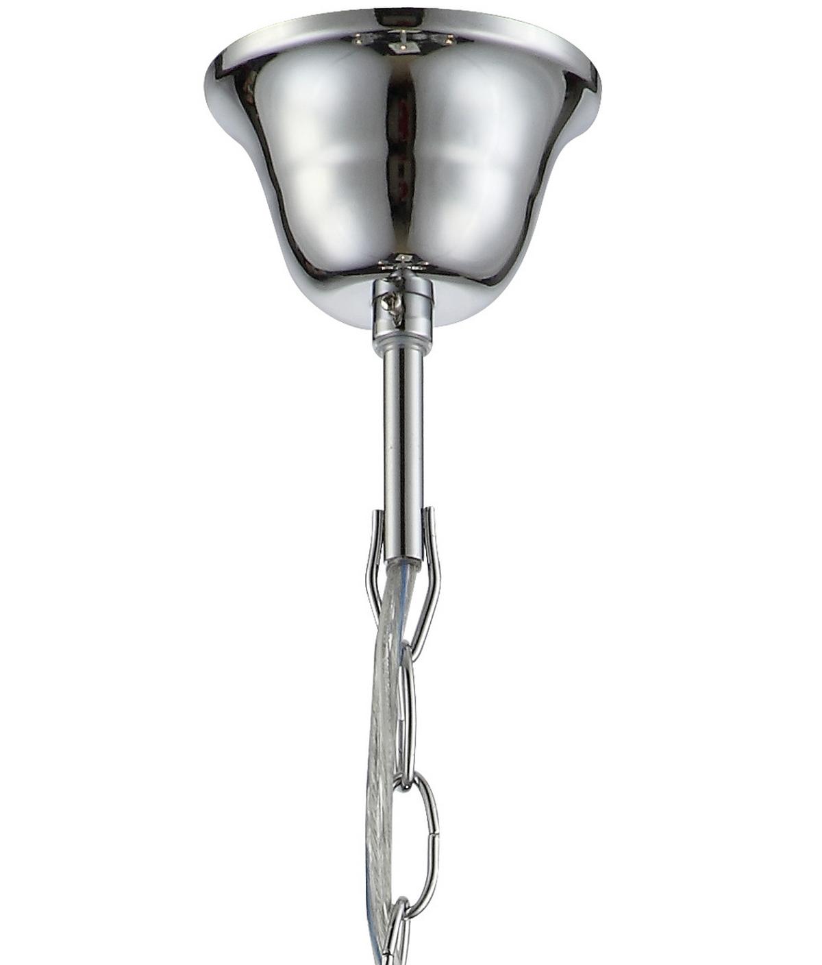 Hängeleuchte Lexi H: 128 cm 5-Flammig - Chromfarben, KONVENTIONELL, Kunststoff/Metall (128cm) - Ondega