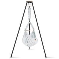 Federwiege Federwiegenset - Anthrazit/Hellgrau, Basics, Kunststoff/Textil (135/194/135cm) - SCHMUSEWOLKE