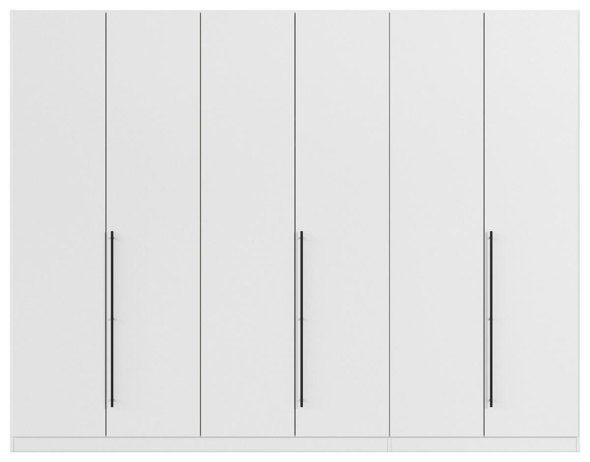 Kleiderschrank Safari B: 271 cm - Weiß/Grau, KONVENTIONELL, Holzwerkstoff (271/229/54cm)