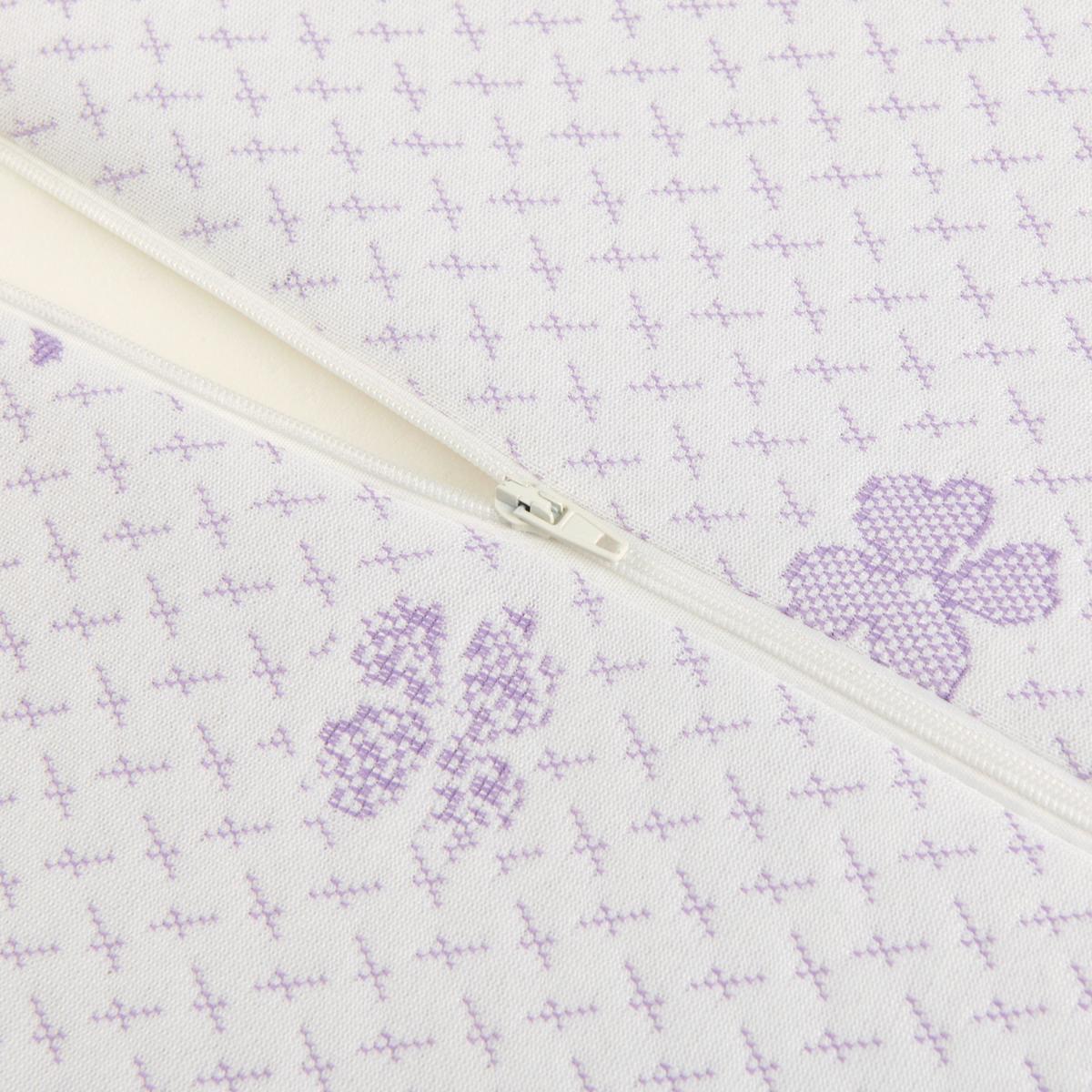 Anatomický polštář Lavendel, 30/47/11cm - bílá, textil (30/47cm) - Nadana