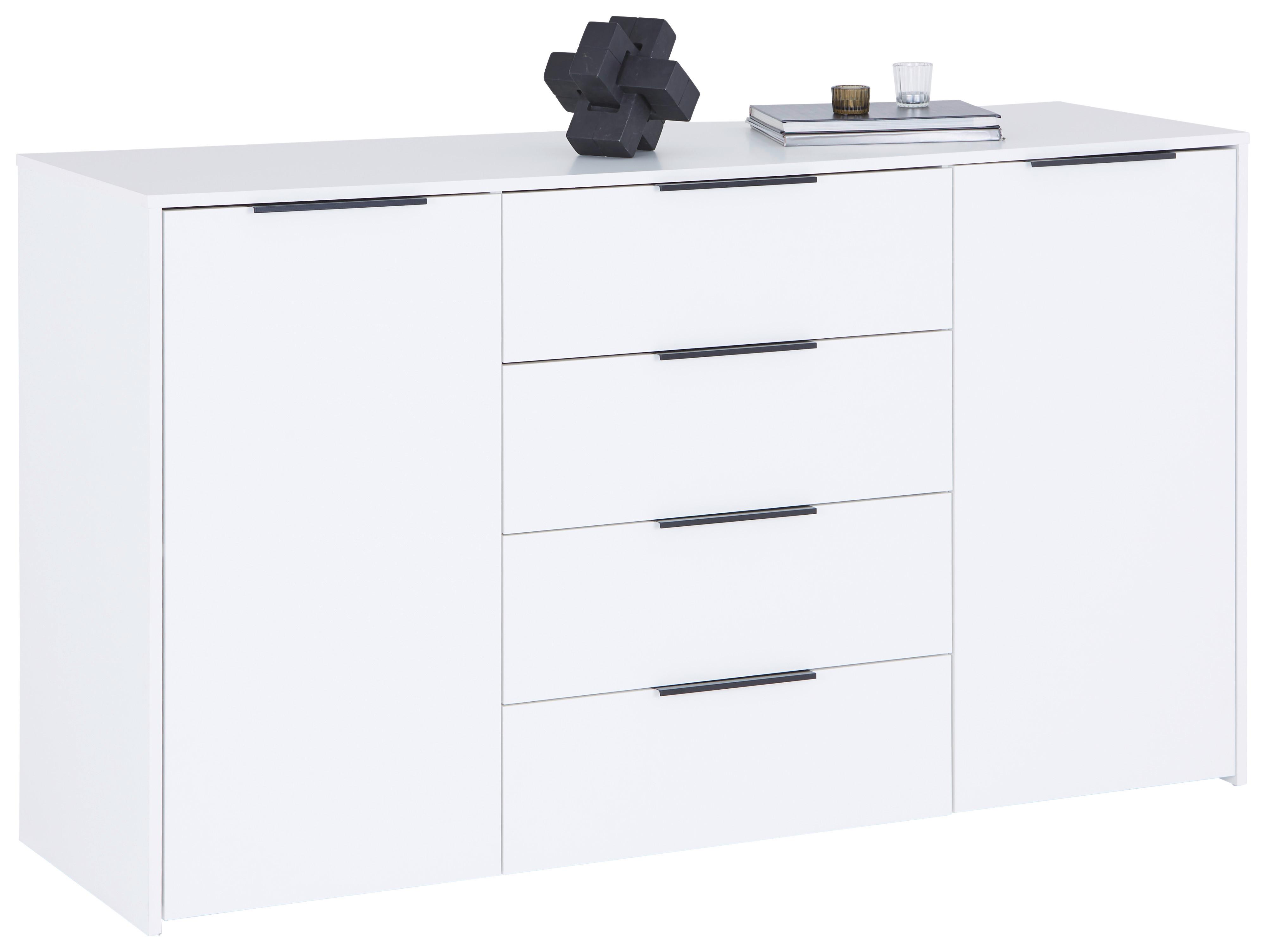 Kommode Alan 5 - Weiß, MODERN, Holzwerkstoff (161/93,4/50cm) - Luca Bessoni