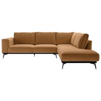 Sedací souprava ISOLDE, pravá, oranžová - oranžová/černá, Design, kov/dřevo (293/200cm) - MID.YOU