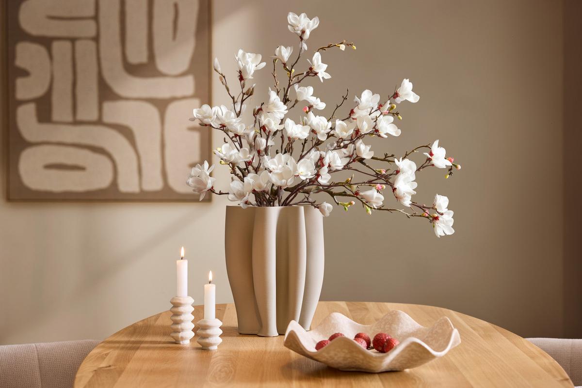 Misa na ovocie SHINY SILVER - krémová, Modern, keramika (32,5/8,5cm) - Mömax