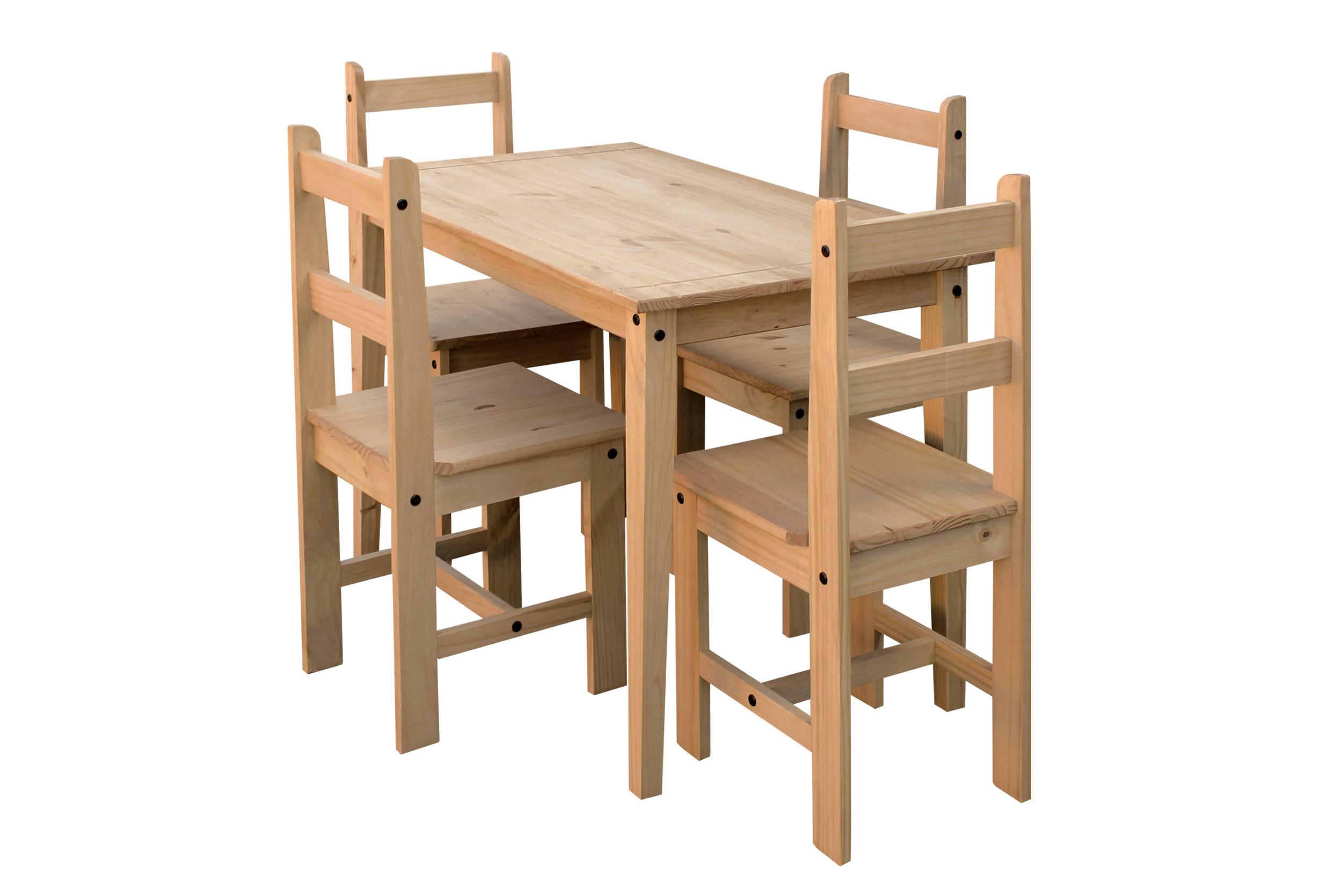 Tischgruppe Naturfarben, Honig L: 108cm - Naturfarben/Honig, Natur, Holz (108/65/76cm) - Livetastic