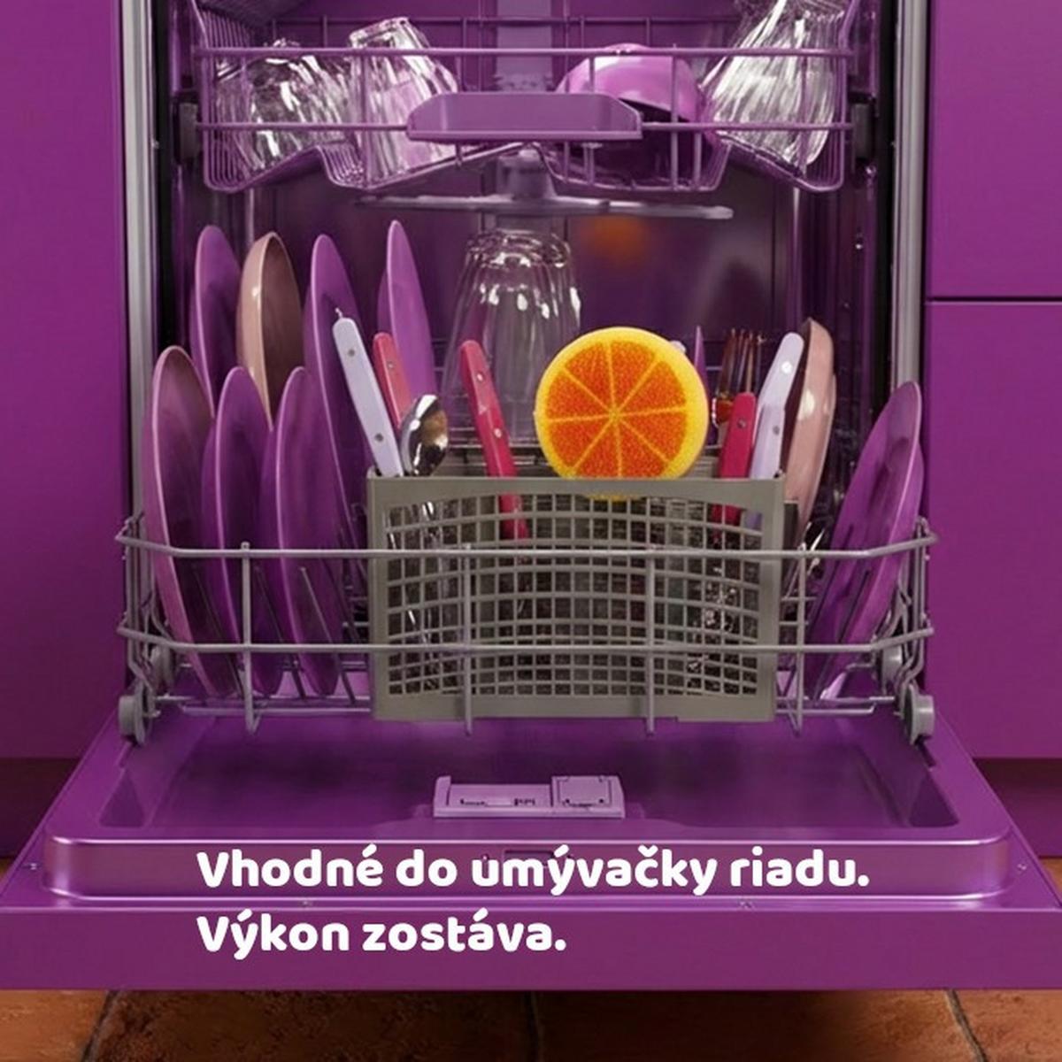 Špongia ORANGE PUNCH VILEDA PUNCH ORANGE HUBKA - oranžová, Basics, plast (10,2/3,2/15cm) - Vileda